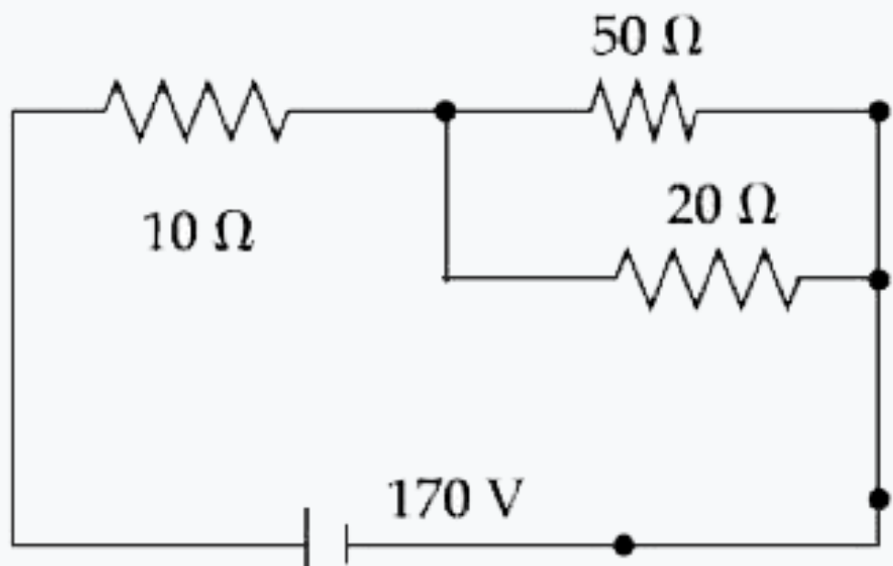 The voltage across the 10 resistor in the given circuit is x volt.       The value of 'x' to the nearest integer is.