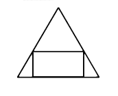 If a rectangle is inscribed in an equilateral triangle of side length 2sqrt(2) as shown in the figure, then the square of the largest area of such a rectangle is.
