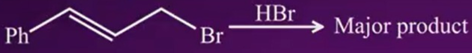 The major Product in the below reaction is ?