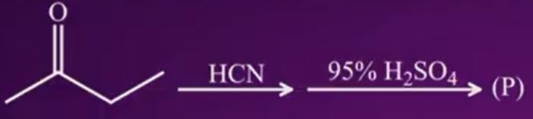 Identified the Major Product P ?