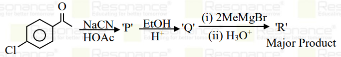 R' formed in the following sequence of reactions is :