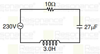 In the circuit shown in the figure, the ratio of the quality factor and the band width is s.