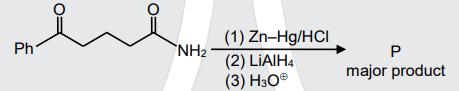 The major product 'P' for the following sequence of reactions:
