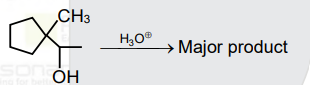 Find out the major product for the following reaction
