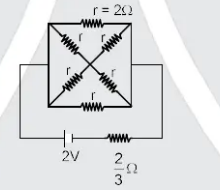 In the given figure, find the power delivered by the battery