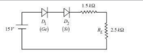 In the given circuit,the voltage across load resistance (R(L)) is: