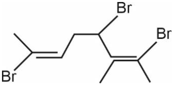 Total number of stereo isomers possible for the given structure: