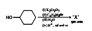 निम्नलिखित अभिक्रिया में-      यौगिक :X' में sp^(2) संकरित कार्बन परमाणुओं की संख्या  है।