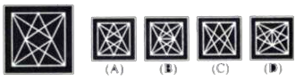 In each, one problem figure is given on the left side and on the right side four answer-figures (A), (B), (C) and (D) have been given. Find out the answer figure, which is completely similar to the problem figure and circle the number given below that figure.