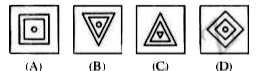 In questions, four figures (A), (B), (C) and (D) have been given in each question. Of these four figures, three figures are similar in some way and one figure is different. Select the figure which is different and indicate the correct letter below it.