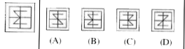 In questions a problem figure is given on the left hand side and four answer figures lettered (A), (B), (C) and (D) are given on the right-hand side. Select the answer figure which is exactly the same problem figure and indicate the letter below the correct answer figure.