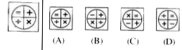 In questions a problem figure is given on the left hand side and four answer figures lettered (A), (B), (C) and (D) are given on the right-hand side. Select the answer figure which is exactly the same problem figure and indicate the letter below the correct answer figure.