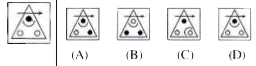 In questions a problem figure is given on the left hand side and four answer figures lettered (A), (B), (C) and (D) are given on the right-hand side. Select the answer figure which is exactly the same problem figure and indicate the letter below the correct answer figure.