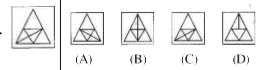 In questions a problem figure is given on the left hand side and four answer figures lettered (A), (B), (C) and (D) are given on the right-hand side. Select the answer figure which is exactly the same problem figure and indicate the letter below the correct answer figure.