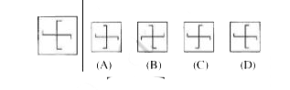 In questions a problem figure is given on the left hand side and four answer figures lettered (A), (B), (C) and (D) are given on the right-hand side. Select the answer figure which is exactly the same problem figure and indicate the letter below the correct answer figure.