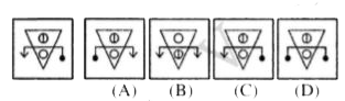 A problem figure is given on the left-hand side and four answer figures marked (A), (B), (C) and (D) are given on the right-hand side. Select the answer figure which is exactly the same as the problem figure and write your answer only in English letters (i.e., A, B, C and D) in the box against the number corresponding to the questions in the answer sheet.