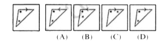 A problem figure is given on the left-hand side and four answer figures marked (A), (B), (C) and (e) are given on the right-hand side. Select the answer figure which is exactly the same as the problem figure and write your answer only in English letters (i.e., A, B, C and D) in the box against the number corresponding to the questions in the answer sheet.