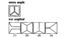 उस उत्तर आकृति को चुनिए जोकि समस्या आकृति में दिए गए टुकड़ों से बनाई जा सकती है।