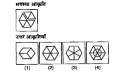 उस उत्तर आकृति को चुनिए जोकि समस्या आकृति में दिए गए टुकड़ों से बनाई जा सकती है।