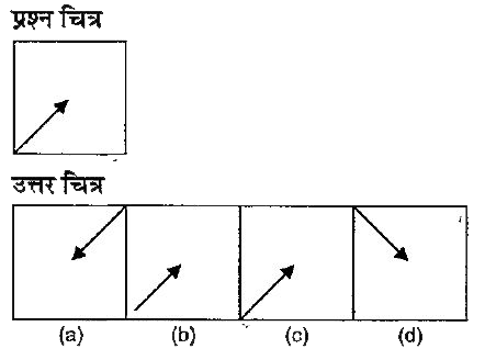 नीचे दिए गए प्रत्येक प्रश्न में एक प्रश्न चित्र दिया गया है तथा (a), (b), (c) और (d) से चिन्हित चार उत्तर चित्र दिए गए हैं, उत्तर चित्रों में प्रश्न चित्र के समरूप चित्र को चुनें |