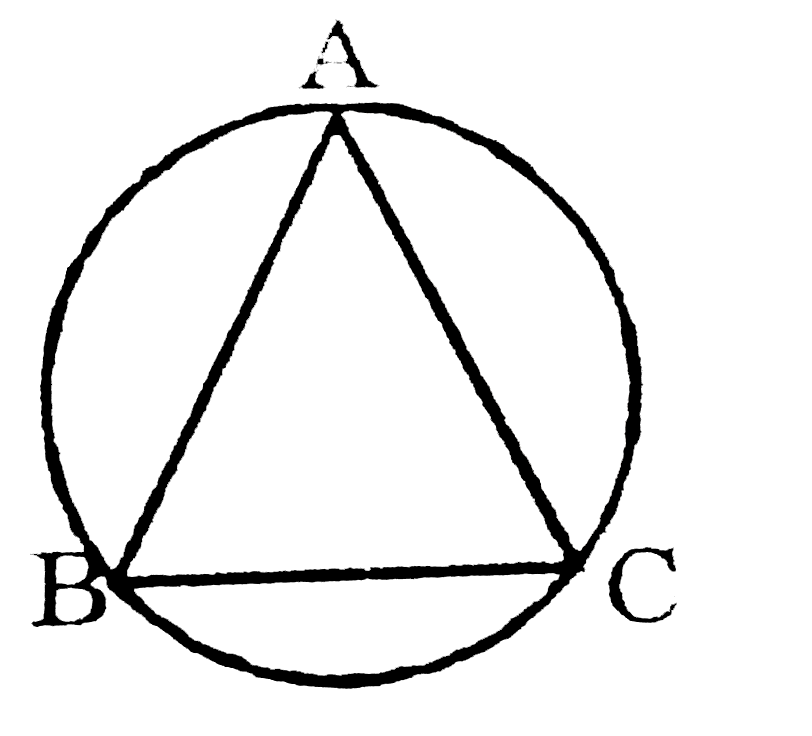 सिद्ध करें की समबाहु त्रिभुज के शीर्ष वृत्त की परिधि को तीन बराबर खंडों में बांटते है ।