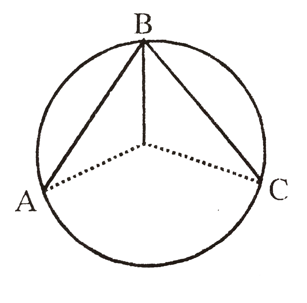 चित्र में वृत्त का केन्द्र O है AB तथा BC दो जिवाएँ इस प्रकार है की angle ABO= angle CBO सिद्ध करे की AB=CB