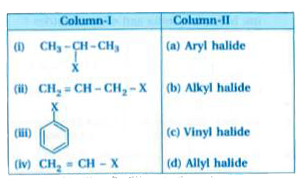 Match the structures of compounds given in Column - I with the classes of compounds given in Column - II.