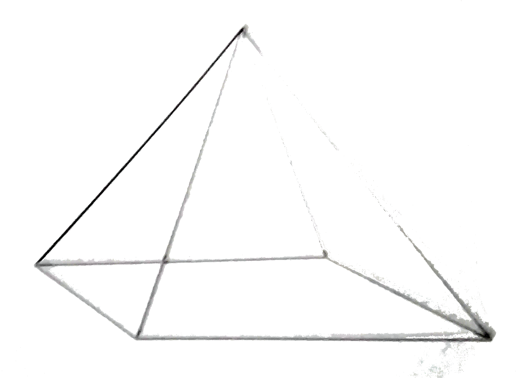 The pyramid in Figure composed of a square base of area 16 and four isoceles triangles, in which each base angle measures 60^(@). What is the volume of the pyramid ?