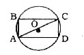 नीचे दी गई आकृति में o वृत्त का केन्द्र है, BC, AD के समान्तर है, OA =5, CB =8 (aB)/(AD)= ?
