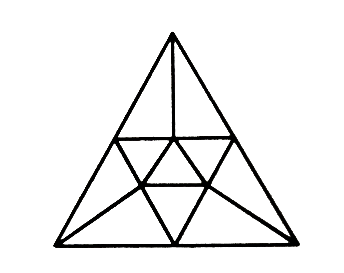 ऊपर रेखा-चित्र में कितने त्रिभुज है ?