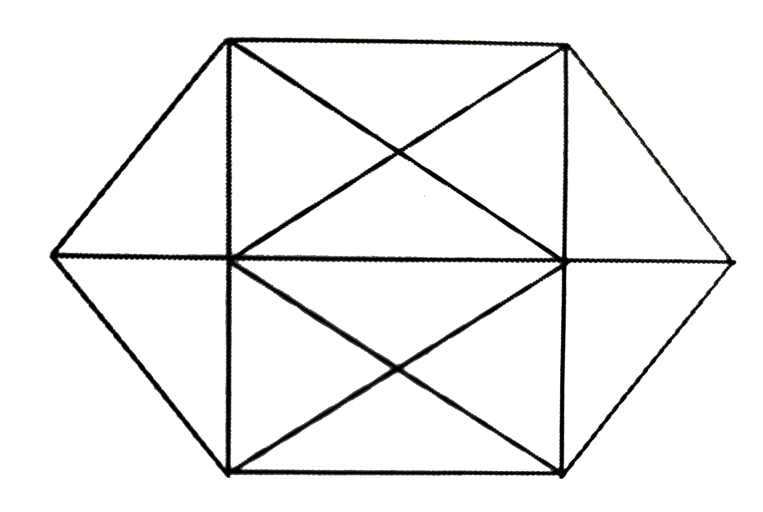 उपरोक्त आकृति में कितने त्रिभुज है ?