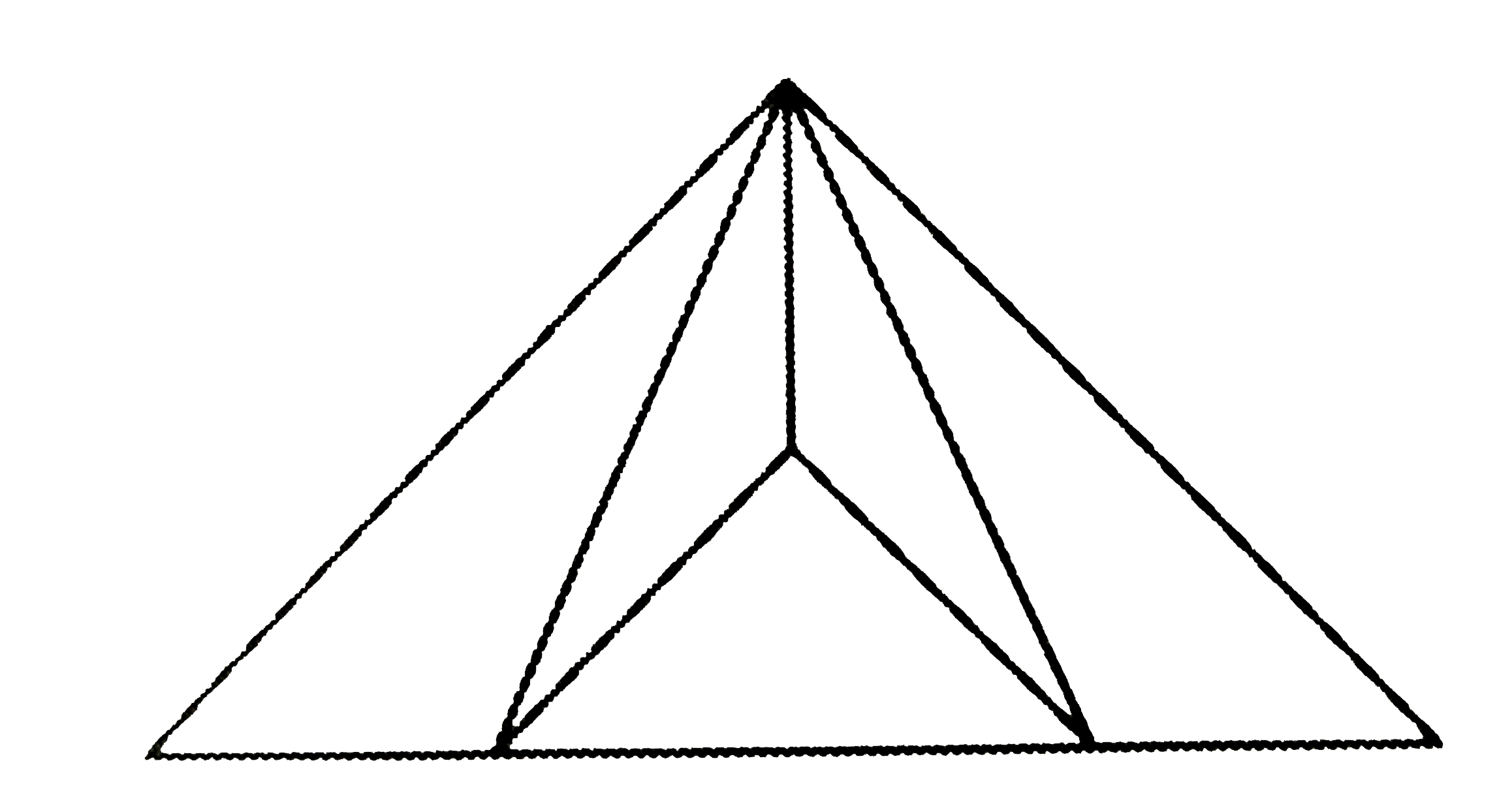 दी गई आकृति में त्रिभुजों की संख्या ज्ञात कीजिए :