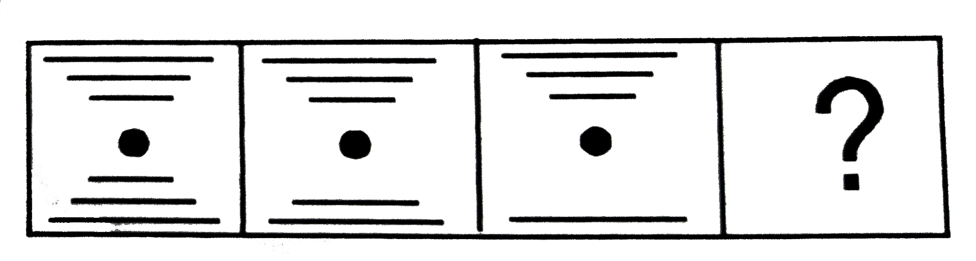 विकल्प में दी गई कौन-सी आकृति प्रश्न-सूचक स्थान पर आएगी ।