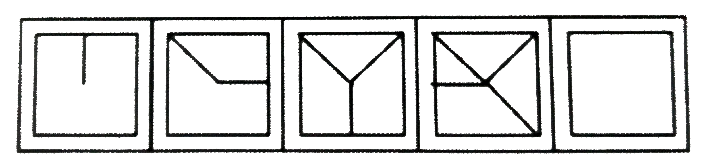 प्रश्नो में  एक अनुक्रम दिया है जिसमे एक आकृति लुप्त है । चार दिए गए विकल्पों में से वह विकल्प चुनिए जो अनुक्रम को पूरा करे ।