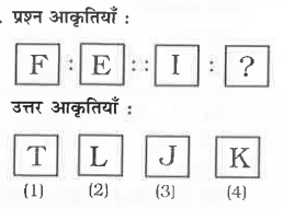 उत्तर  - आकृतियों में  से   संबंधित आकृति को चुनिये  ।     प्रश्न  आकृतियाँ :