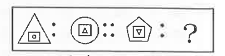 निम्नलिखित    प्रत्येक   प्रश्न में  दिए  गए  विकल्पों  में से  सन्बन्धित आकृति को  चुनिए ।    प्रश्न आकृतियाँ