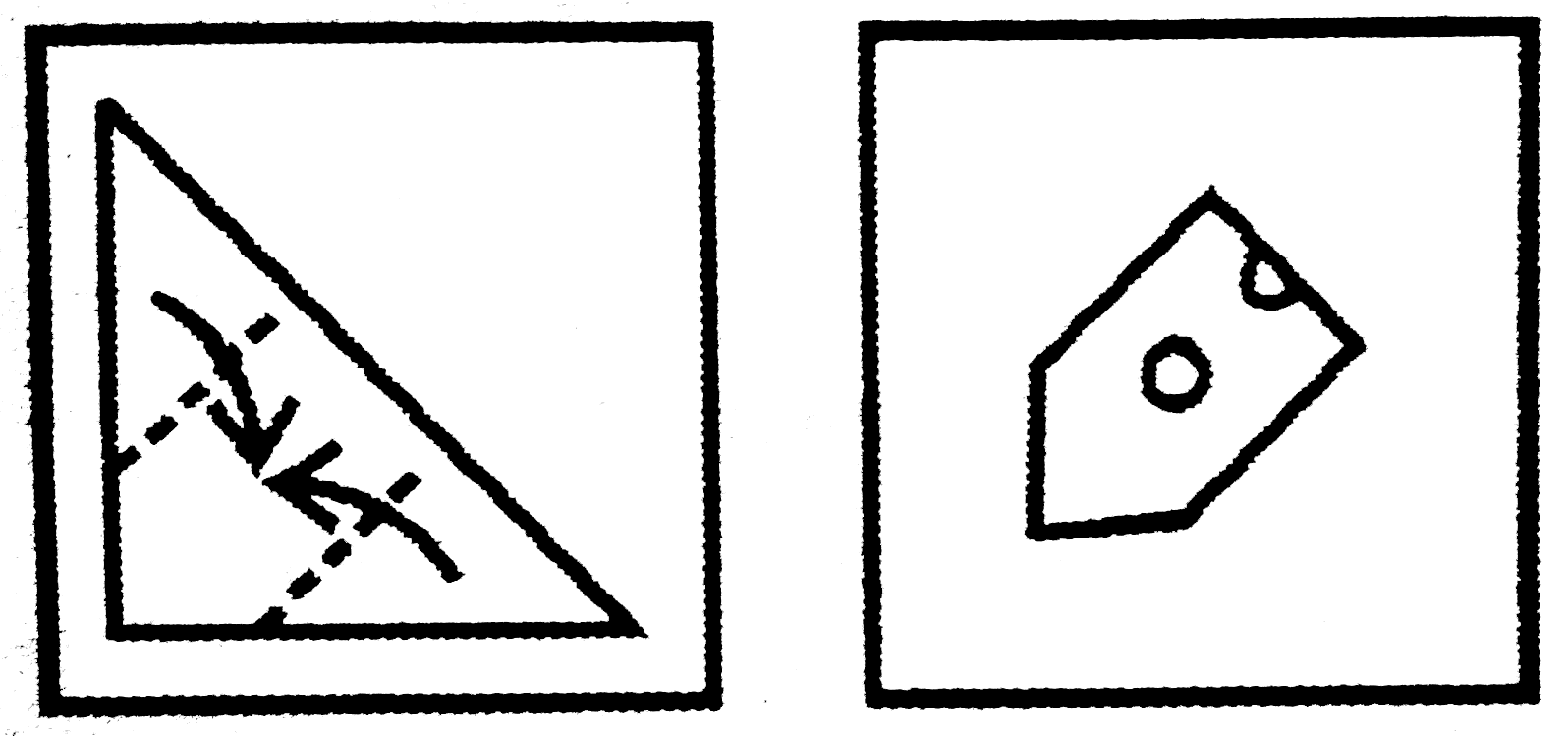 नीचे के  प्रश्न आकृतियों में दिखाए   अनुसार कागज़ को मोड़कर छेदने  तथा खोलने के बाद वह किस उत्तर आकृति जैसा दिखाई देगा ?    प्रश्न आकृति  :