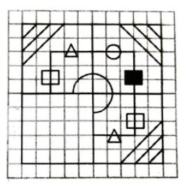 कौन-सी उत्तर आकृति प्रश्न आकृति  के प्रतिरूप को पूरा करेगी ?