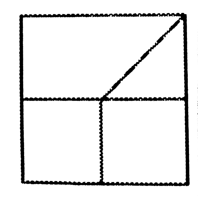 दी गई उत्तर आकृतियों  में से उस उत्तर आकृति को चुनिए जिसमे प्रश्न आकृति निहित है ।    प्रश्न आकृति :