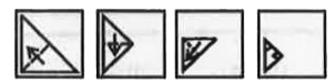 A piece of paper is folded and punched as shown below in the question figures. From the given answer figures, indicate how it will appear when opened ?   Question Figures :       Answer Figures :