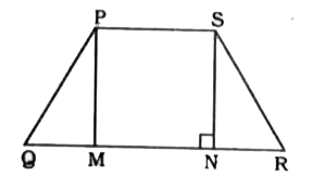 In the given figure, PQRS is a trapezium in which PM ||NS= 9cm, PS= 12cm, QM = NR and NR= SN. What is the area (in cm^(2)) of trapezium?
