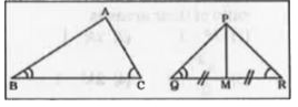 In Delta ABC and Delta PQR, angleB = angle Q, angleC = angle R. M is the mid-point of side QR. If AB : PQ = 7 : 4, then    (