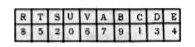 Given below are some capital letters. Under each capital letter a number is written which is to be used as a code for the capital letter      In the gvien questions a group of numbers is given and its code equivalent is given in one of the options (1) , (2), (3) or (4) . Study the questions and with the help of code given above , choose the code equivalent from amongst (1), (2), (3) or (4) as your answer :   289649