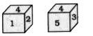 Two positions of a dice are shown below :      When 3 is at the bottom, which number is at the top ?