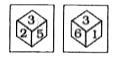 Two positions of a dice are given. Which number would be at the top when bottom is 2 ?
