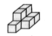 The figure below is a drawing of a pile of blocks. When taken apart, how many blocks would be there?
