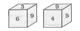 Two positions of a cube are shown below. What will come opposite to face containing '5