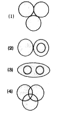 In each of the following questions, identify the diagram that best represents the relationship among     Government Servants, Lecturers, Doctors