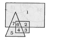 Triangle represents people in the first age group i.e. 40-50 years, Square represents the second age group i.e. 60-70 years and Rectangle represents the third age group i.e. 30-40 years. The portion which represents all the three age groups is