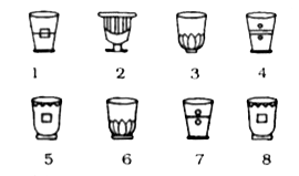 Four pairs of flower pots are given below. Among them only one pair Is similar in all respects. Identify the pair numbers which represent that pair.